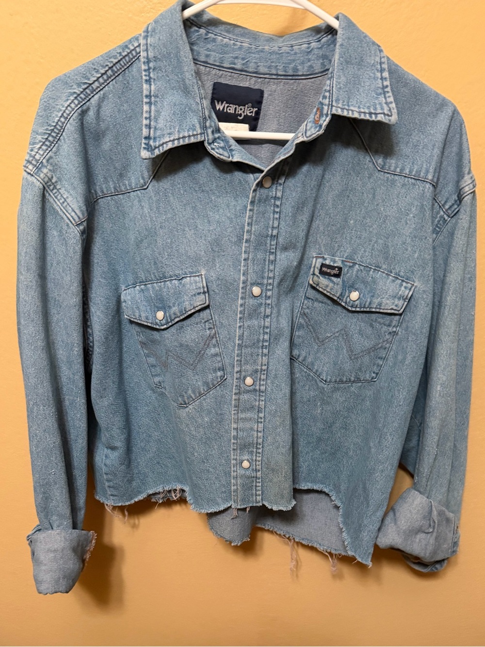 Wrangler Pearl snap Crop Long Sleeve